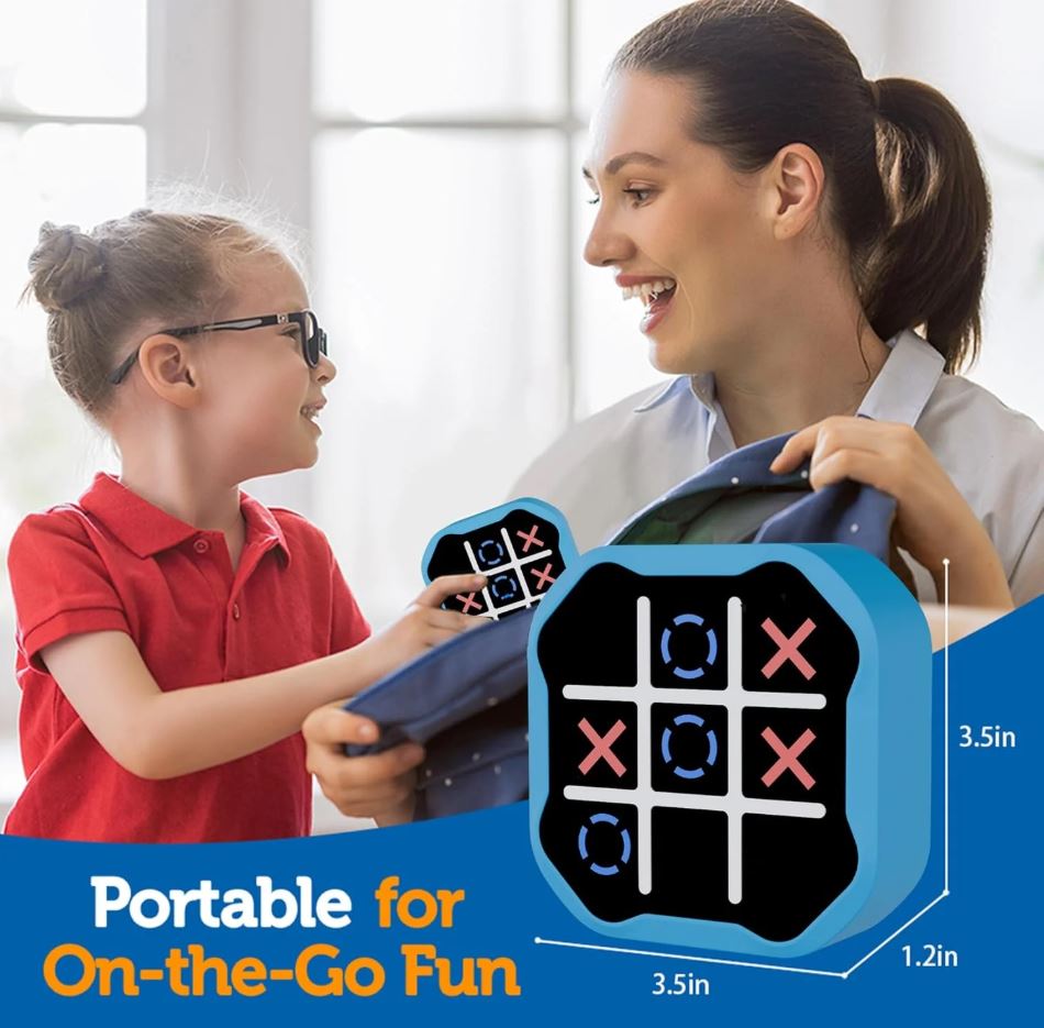 MindBolt™ 4-in-1 Portable Tic Tac Toe Puzzle