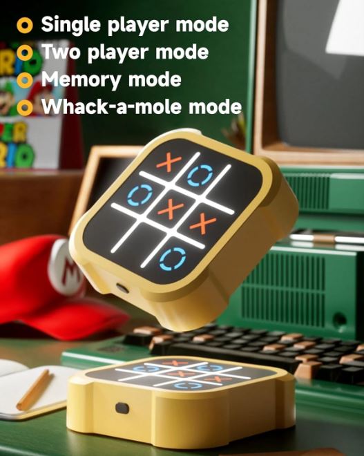 MindBolt™ 4-in-1 Portable Tic Tac Toe Puzzle