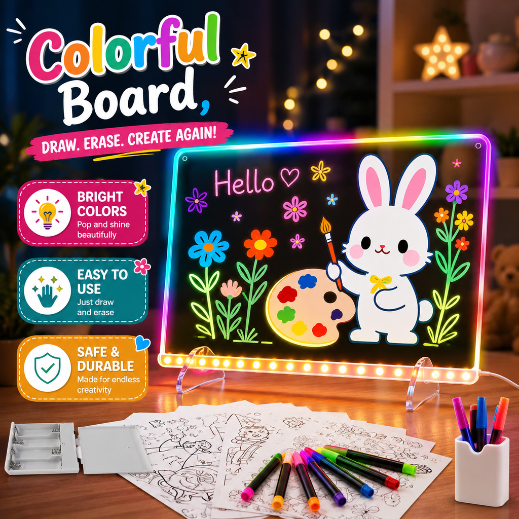 LED Colorful Glow Drawing Board