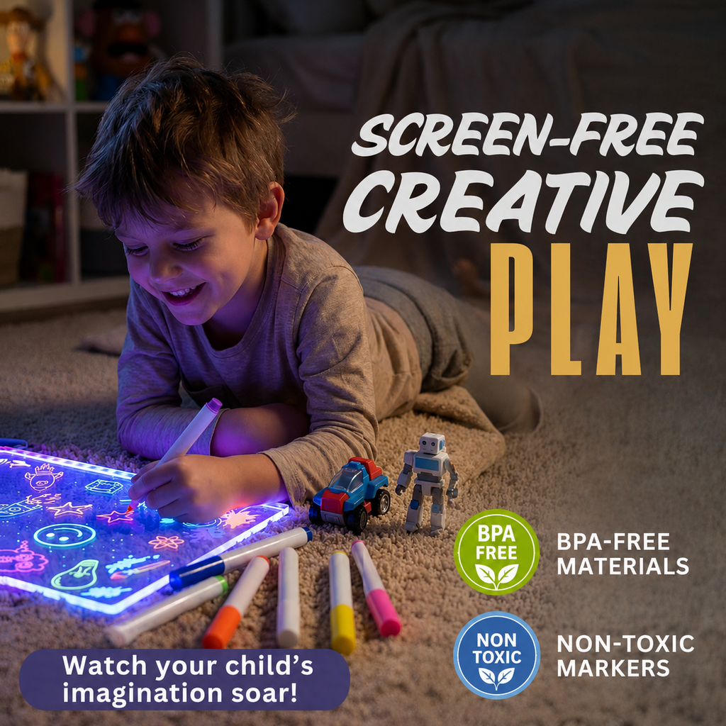 ✨ 3D Magic Glow™ 🎨 Reusable LED Drawing Board