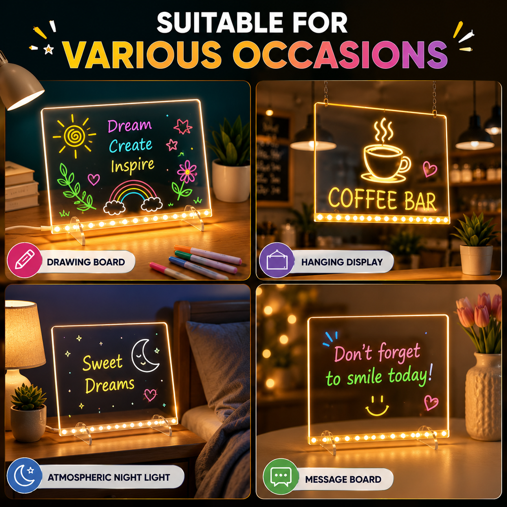 LED Colorful Glow Drawing Board