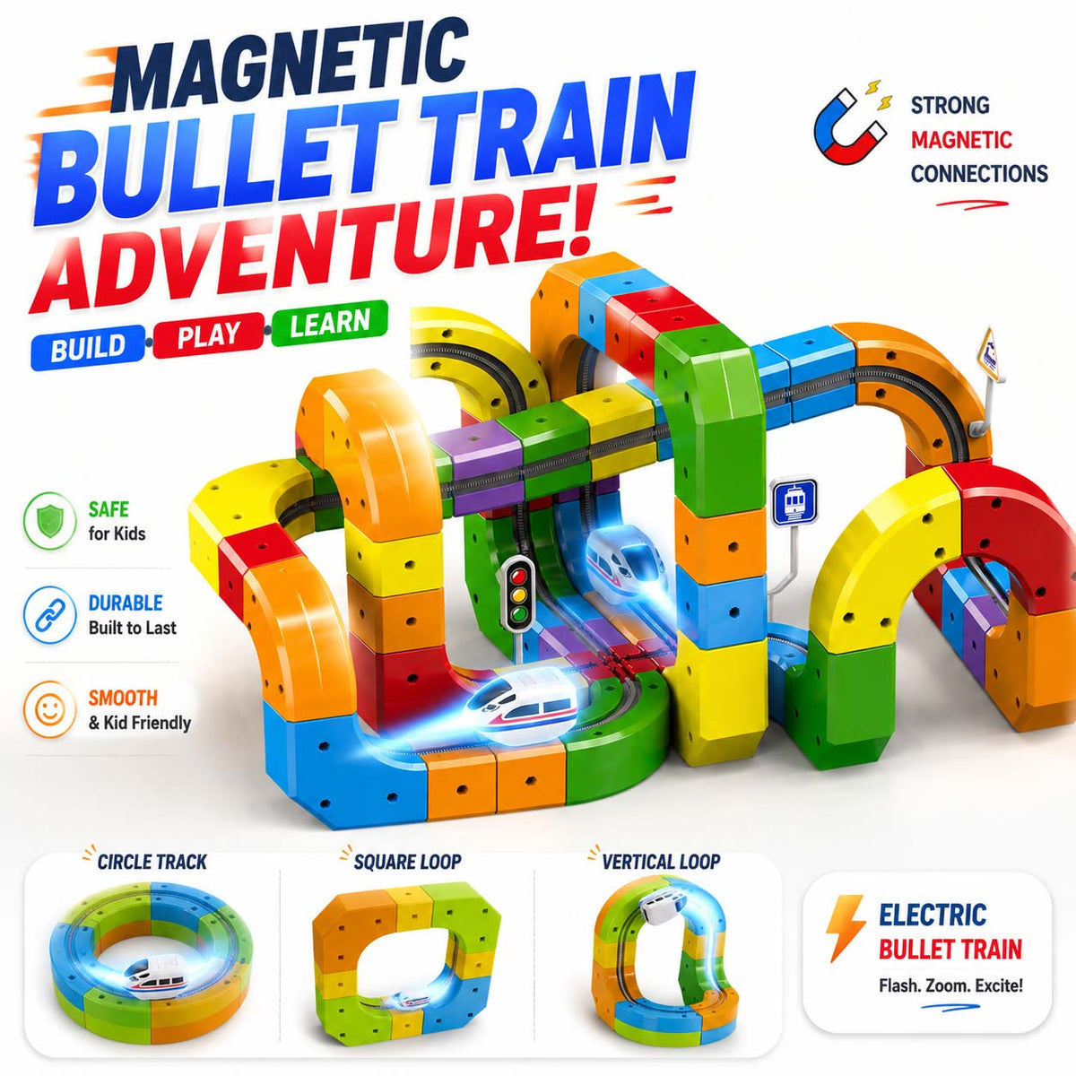 360 Gravity Magnetic Bullet Train Set