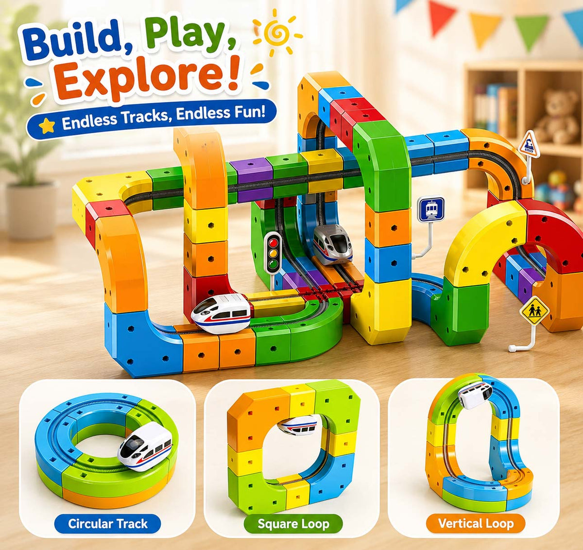 360 Gravity Magnetic Bullet Train Set