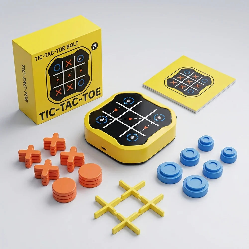 MindBolt™ 4-in-1 Portable Tic Tac Toe Puzzle