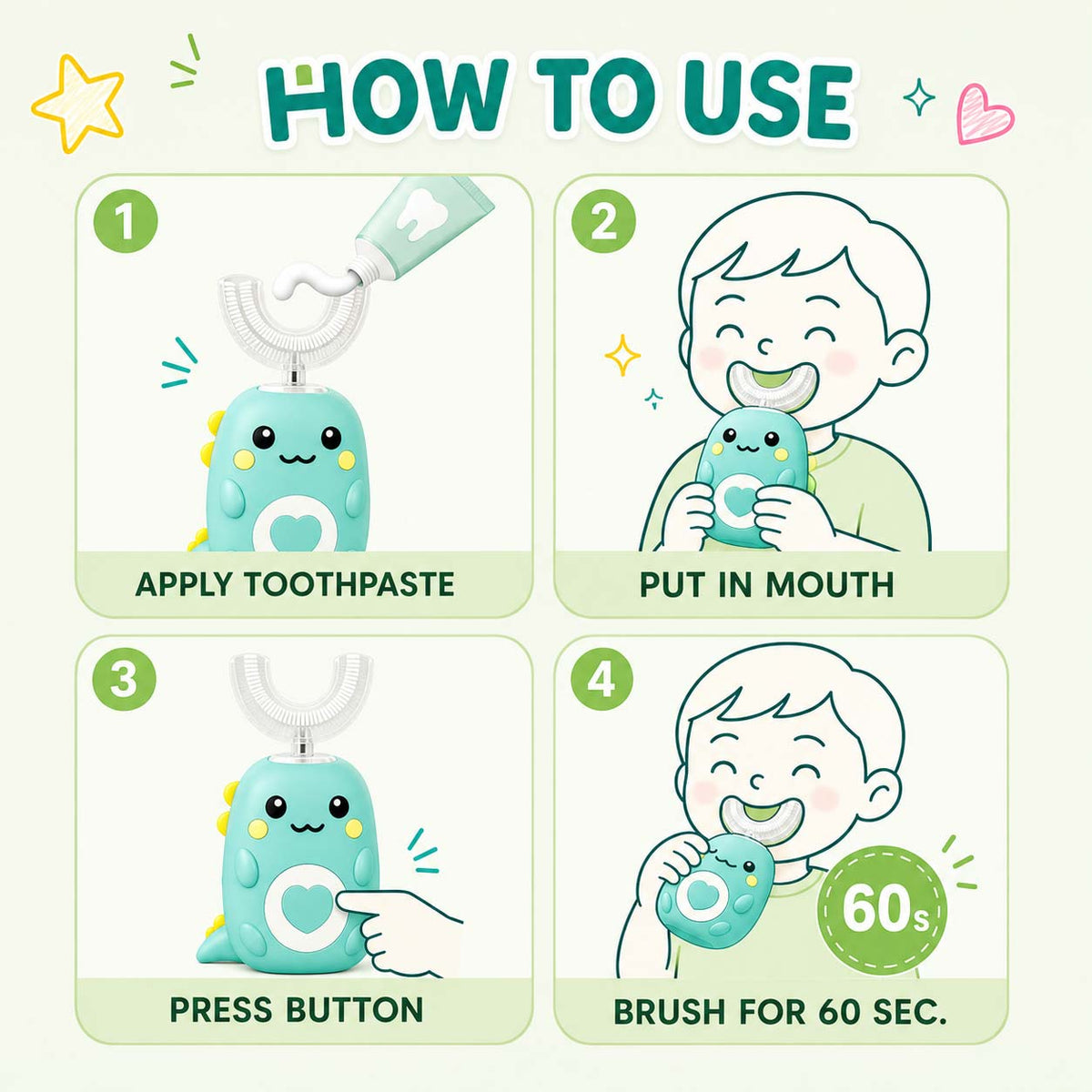 U-Shaped 360° Kids Toothbrush