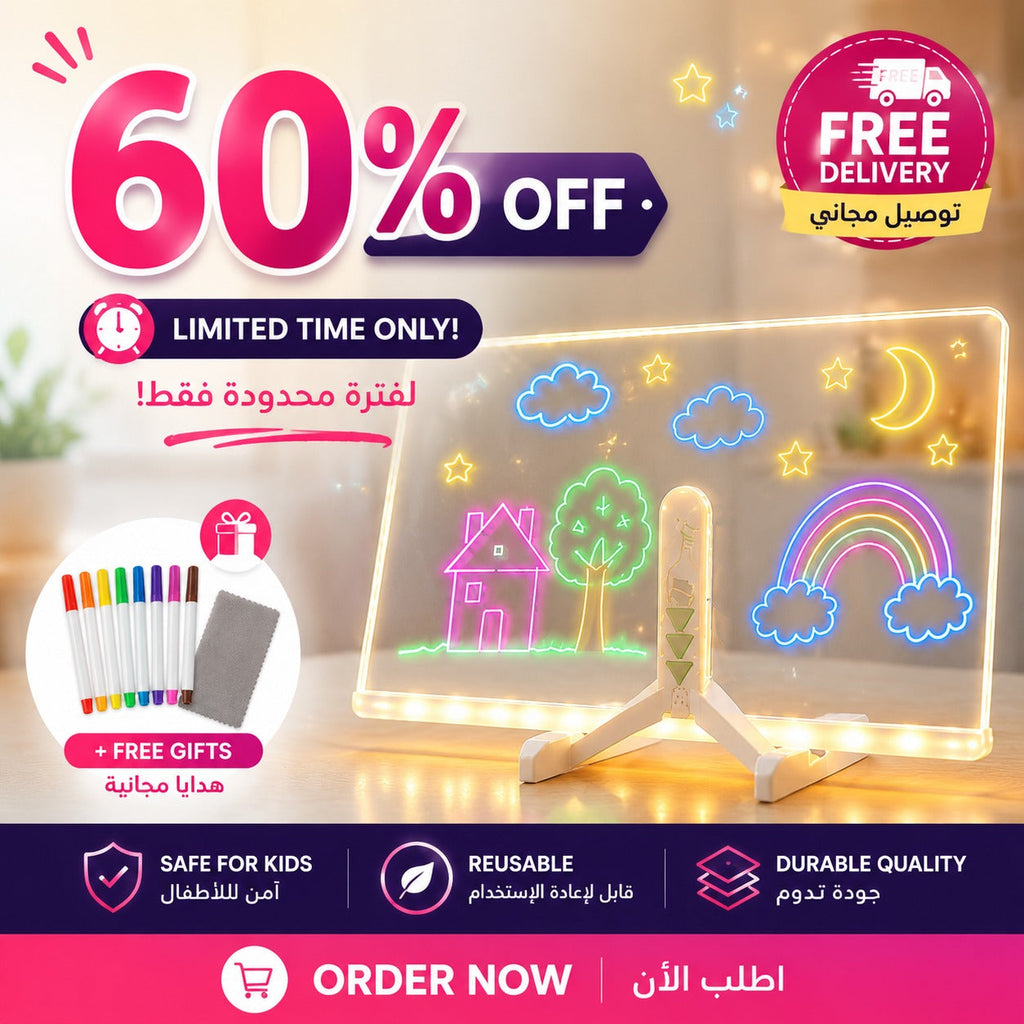 LED Colorful Glow Drawing Board
