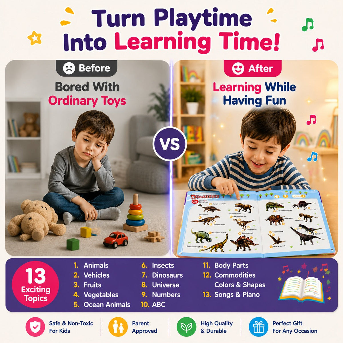 Touch & Learn – Kids Talking Musical English Sound Book