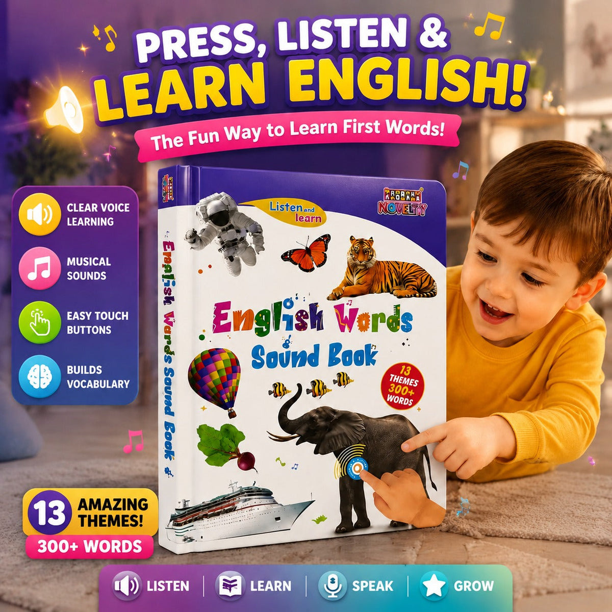 Touch & Learn – Kids Talking Musical English Sound Book