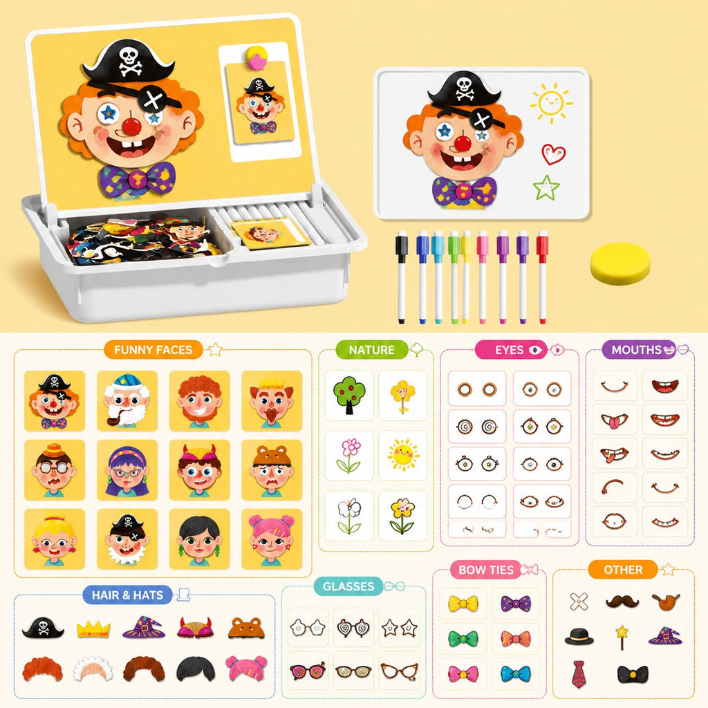 Magnetic Face Puzzle Game