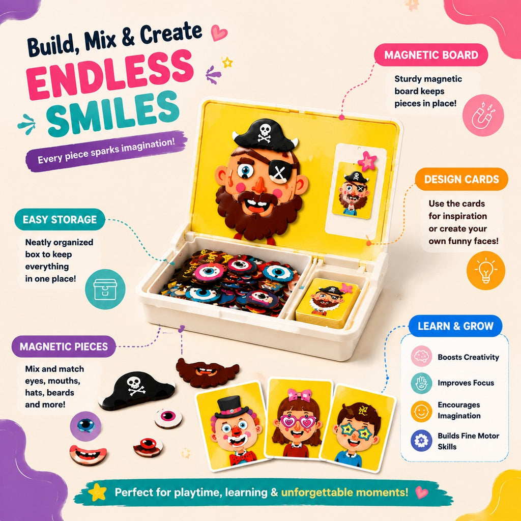 Magnetic Face Puzzle Game