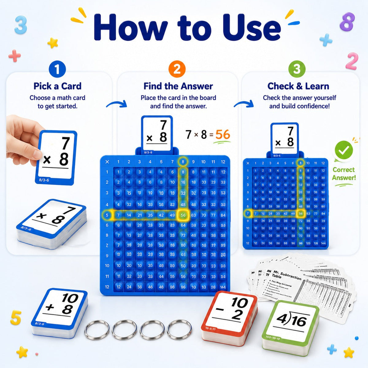 SmartPop™ Math Learning Board Set